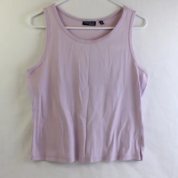 Preview International Women's M Lavender 100% Cotton Wide Strap Tank Top
