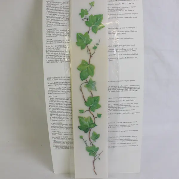 Lot Of 3 English Ivy Patterned Plaid Stencil Decor & 2 Imperial Instant Stencils