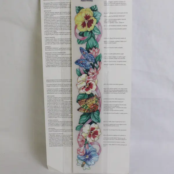 Lot Of 3 English Ivy Patterned Plaid Stencil Decor & 2 Imperial Instant Stencils