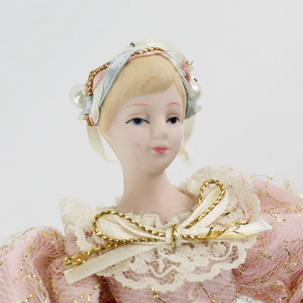 Vintage Small Porcelain Ballerina Doll Ornament 8"