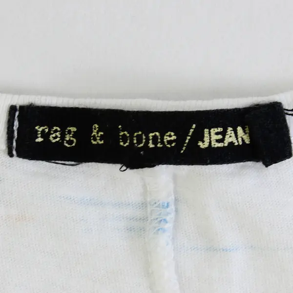 Rag & Bone Jean Women's M White Beach/Palm Tree Graphic 100% Cotton Tank Top