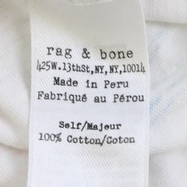 Rag & Bone Jean Women's M White Beach/Palm Tree Graphic 100% Cotton Tank Top