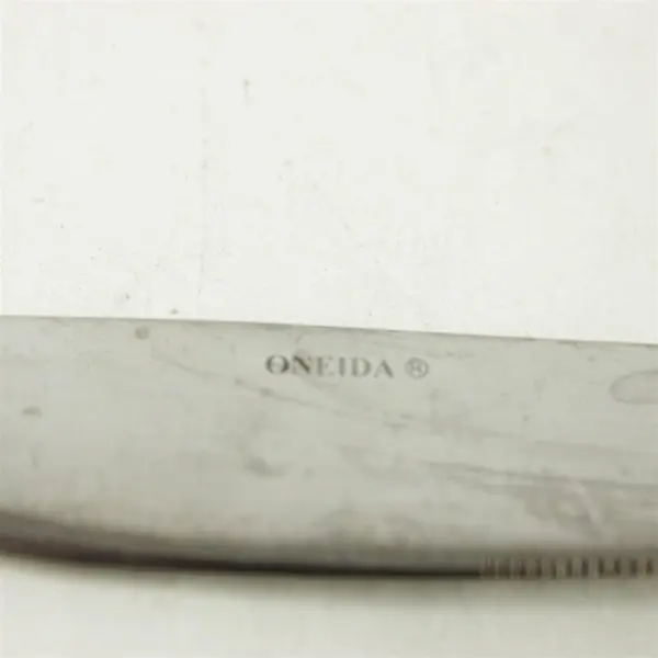 Lot of 6 Oneida Moda Stainless Steel Dinner Knives & Flat Handle Butter Knife