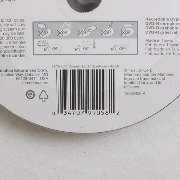 Set Of 10 Memorex DVD-R 10 PK/PAQ 16X 4.7 GB/Go 120 Min (Sealed)