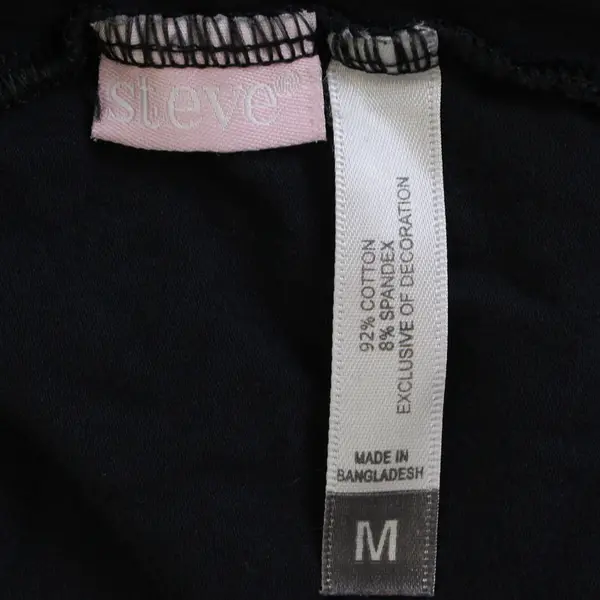 Steve Women's M Black Lacy Trim Neck and Straps Camisole Tank Top Y2K