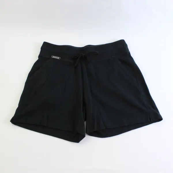 Jockey Women's S Black Cotton Blend Elastic Drawstring Waist 5" Shorts