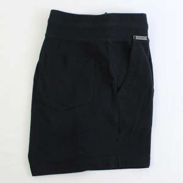 Jockey Women's S Black Cotton Blend Elastic Drawstring Waist 5" Shorts