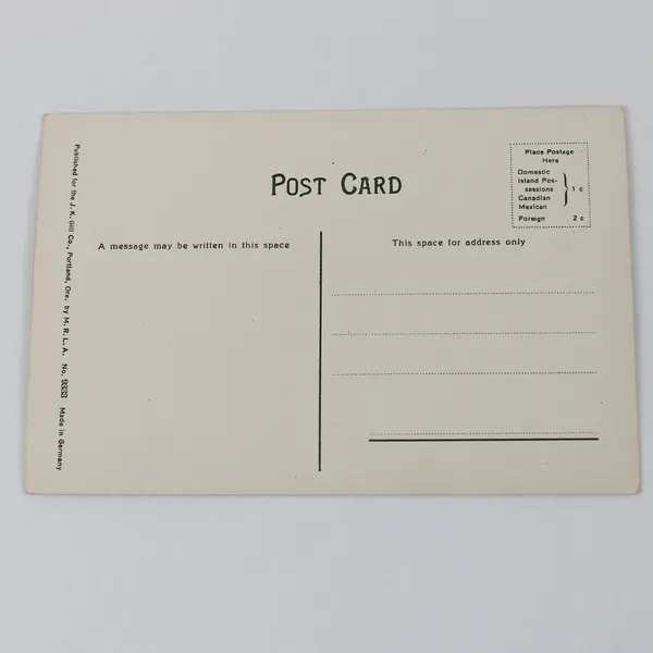 Vintage Combined Harvester At Work In Oregon Lithograph Postcard J.K. Gill Co