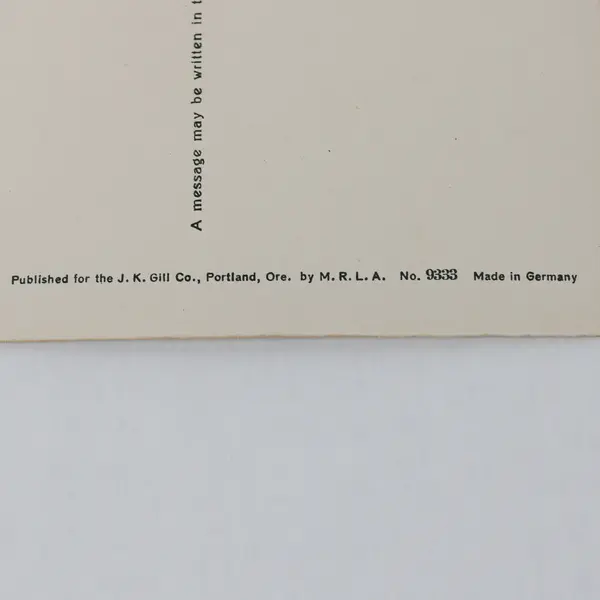 Vintage Combined Harvester At Work In Oregon Lithograph Postcard J.K. Gill Co