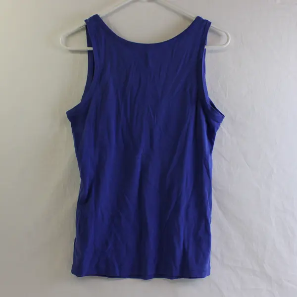Merona Women's M Blue 100% Cotton V-Neck Stretch Tank Top
