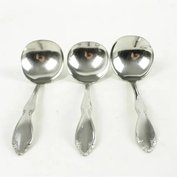 Lot of 3 Oneida Berkeley Square Stainless Solid Gravy Ladles