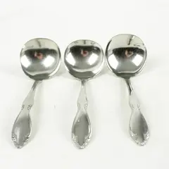 Lot of 3 Oneida Berkeley Square Stainless Solid Gravy Ladles