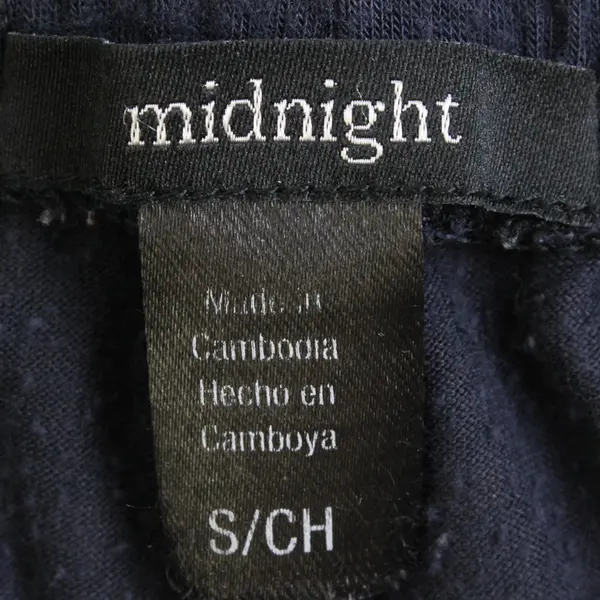 Midnight Women's S Dark Blue Jersey Fabric Drawstring Waist Sleep/Lounge Pants