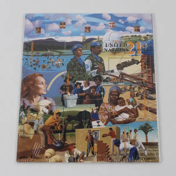 United Nations In The 21st Century 2000 Stamp Sheet Mint Shrink Wrap