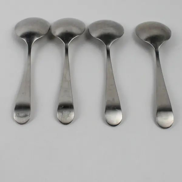 Lot of 4 Gourmet Settings Windermere Stainless Chowder Spoons Stainless Flatware