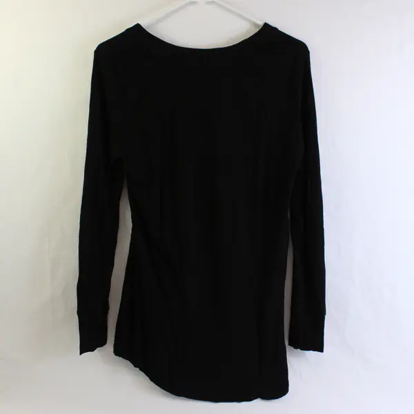 Soma Women’s Size XS Black w/Cheetah Long Sleeve Stretchy Sleep/Lounge Shirt