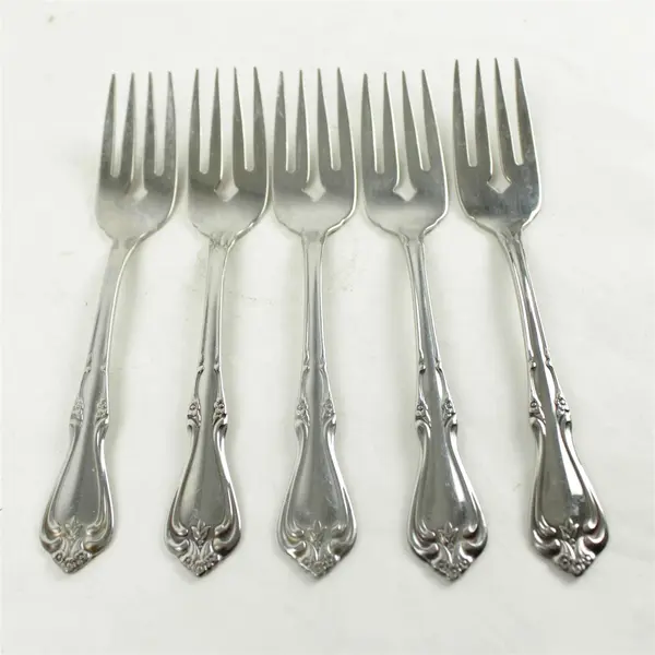 Lot of 5 Oneida Briarwood Stainless Salad Forks 6.25"