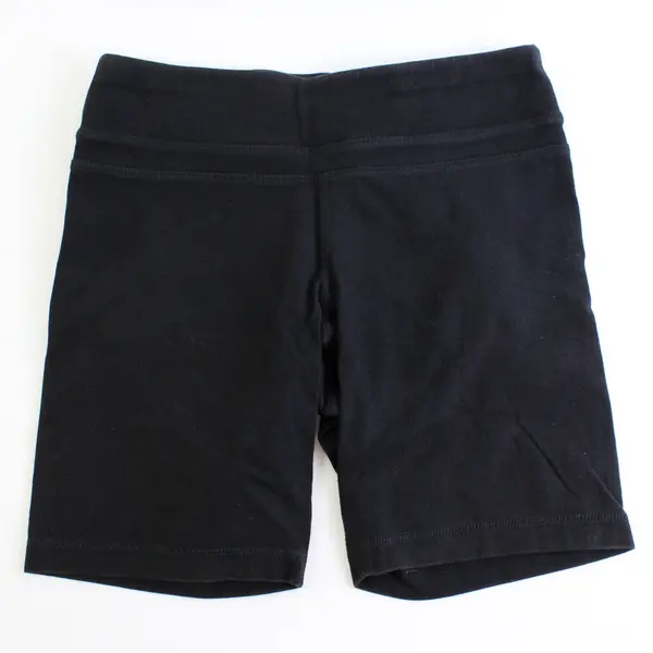 Rainbeau Women's S Black Cotton Stretch Compression Fitted Workout Shorts 6"