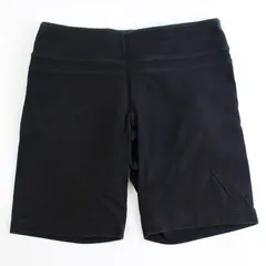 Rainbeau Women's S Black Cotton Stretch Compression Fitted Workout Shorts 6"