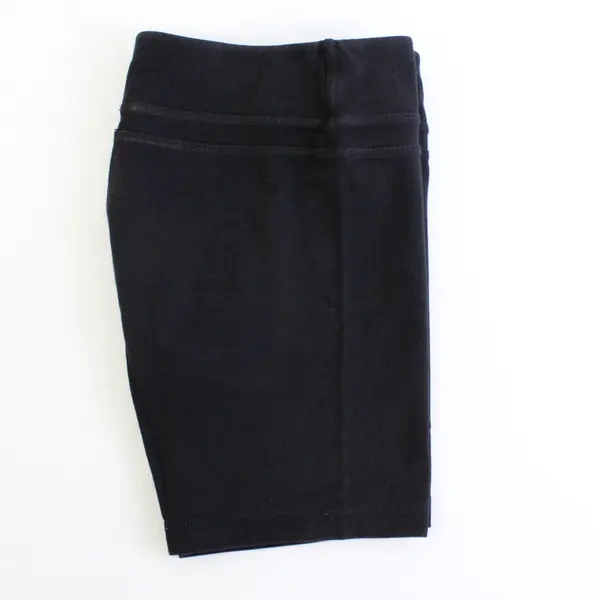 Rainbeau Women's S Black Cotton Stretch Compression Fitted Workout Shorts 6"