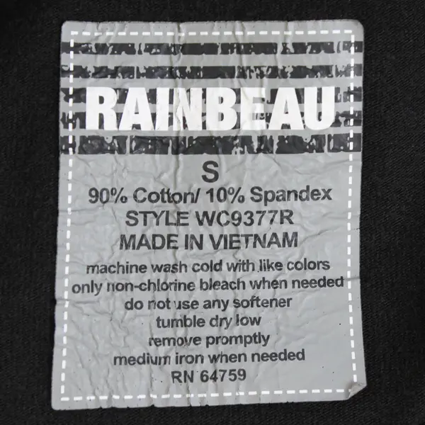 Rainbeau Women's S Black Cotton Stretch Compression Fitted Workout Shorts 6"