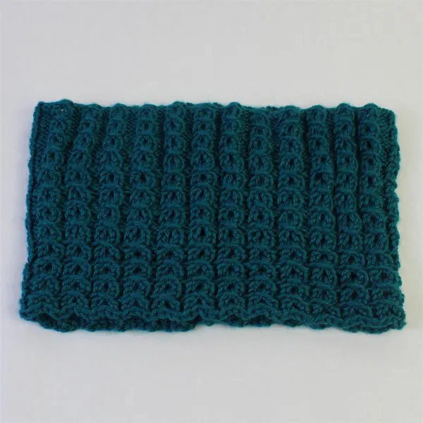 Lot of 2 Handmade Crochet Infinity Scarf Cowls - Teal and Purple Tones