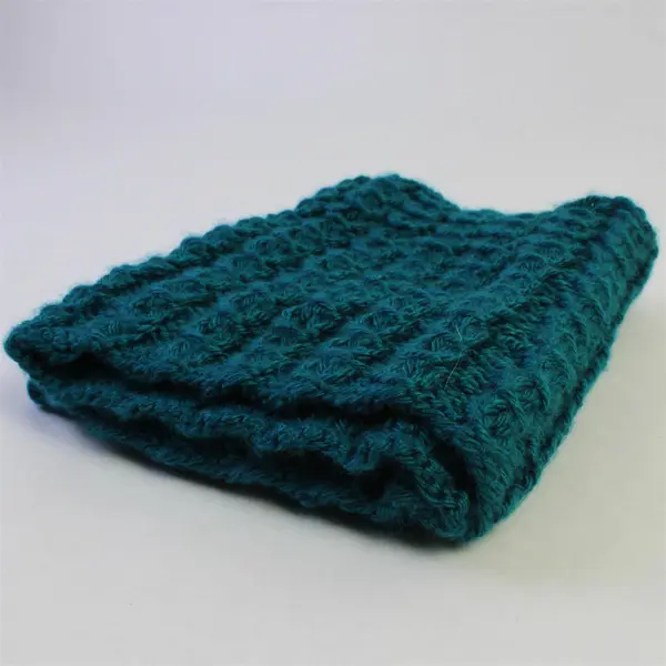 Lot of 2 Handmade Crochet Infinity Scarf Cowls - Teal and Purple Tones