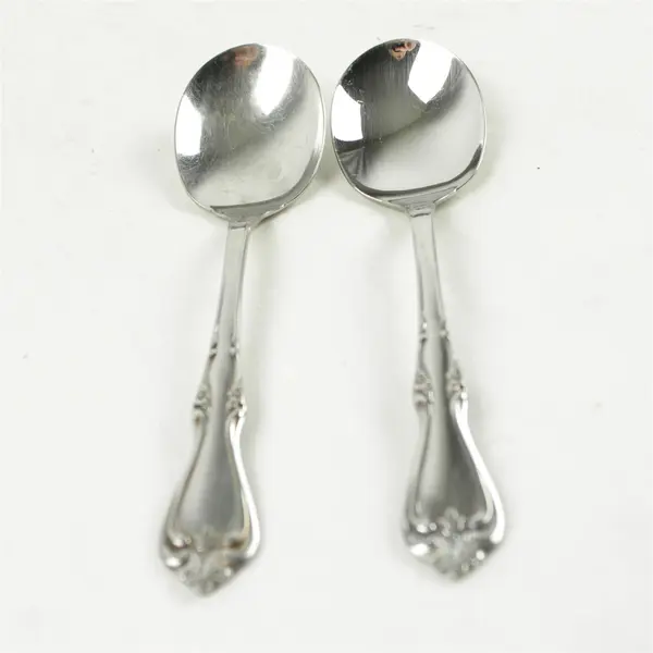 Lot of 2 Oneida Briarwood Stainless Steel Sugar Spoons