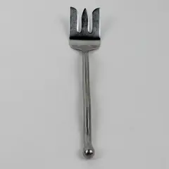 Gourmet Settings Exotique Platinum Meat Fork Stainless Wavy Silverware 10" Long
