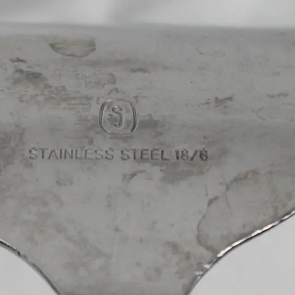 Gourmet Settings Exotique Platinum Meat Fork Stainless Wavy Silverware 10" Long