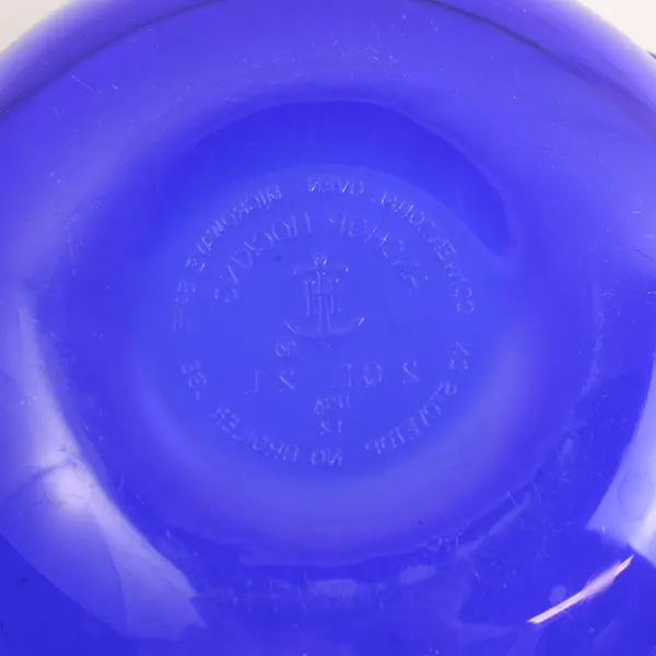 Vintage Anchor Hocking 2qt Glass Serving Casserole Bowl Cobalt Blue w/Lid 