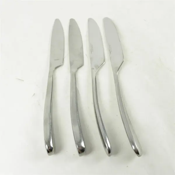 Lot of 4 Hampton Silversmiths Arch Stainless Modern Dinner Knives