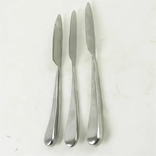 Lot of 3 Hampton Silversmiths Arch Stainless Modern Dinner Knives