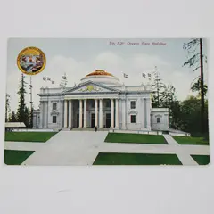Vintage Alaska Yukon Expo Seattle 1909 Oregon State Building Color Postcard