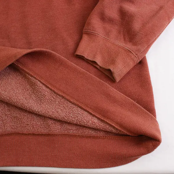 Arrow Men's XL Burnt Orange 1/4 Zip Cotton Blend Pullover Sweater