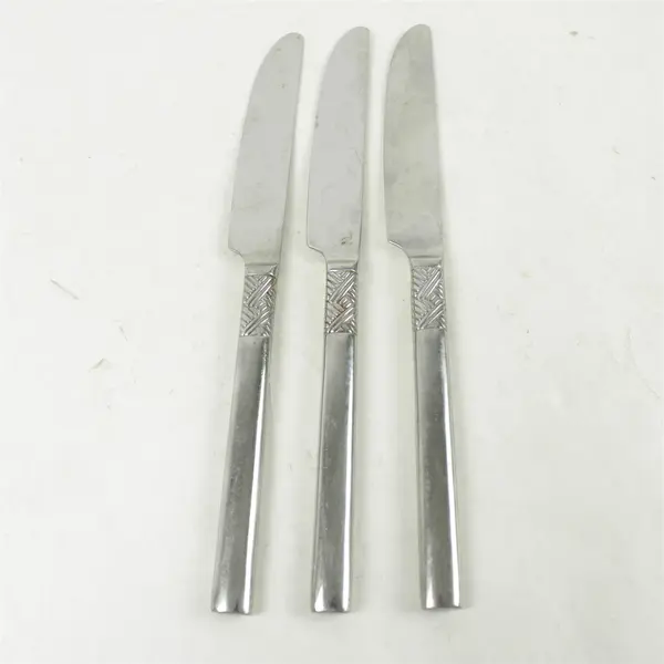 Lot of 3 Hampton Silversmiths HSV175 Stainless Dinner Knives