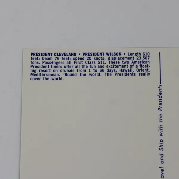Lot of 14 Blank Ship Postcards SS President Cleveland SS President Wilson 
