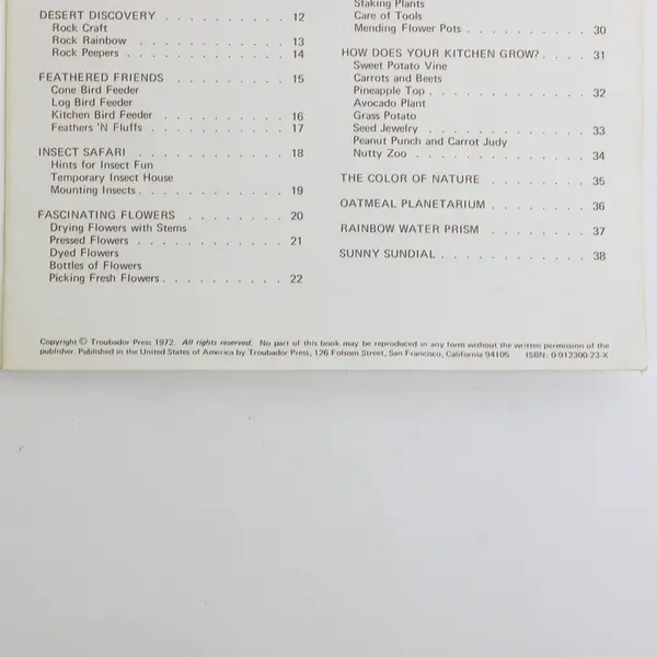 Vintage Nature Crafts & Projects by Beverly Frazier 1972 Paperback Illustrated