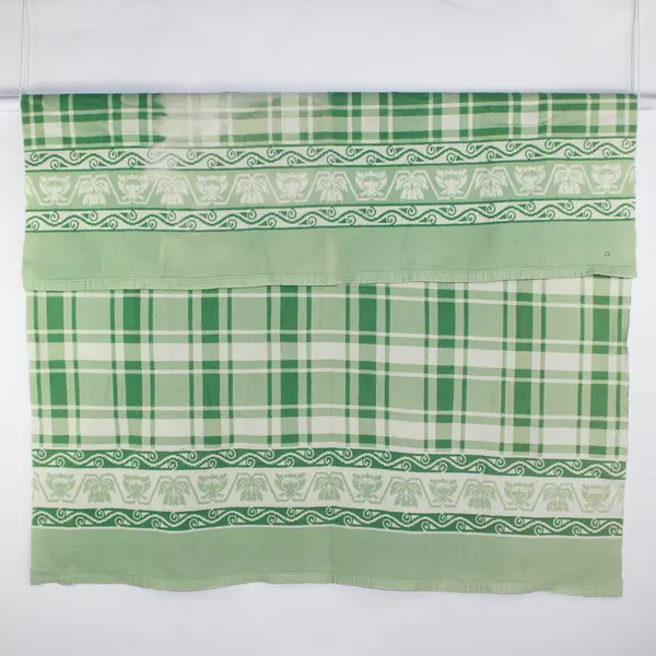 Unbranded Light Green Multi Patterned Rectangle Throw Blanket 67" x 76" FLAWED