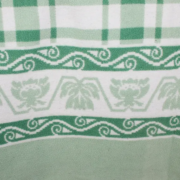 Unbranded Light Green Multi Patterned Rectangle Throw Blanket 67" x 76" FLAWED