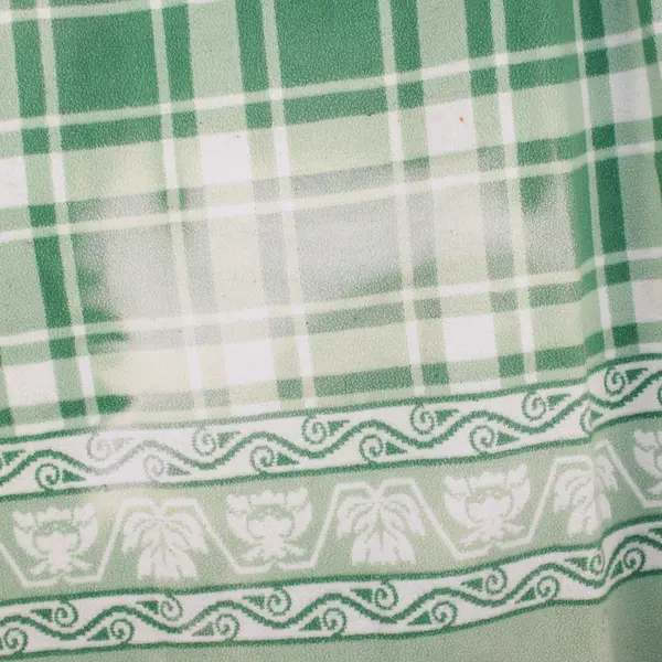 Unbranded Light Green Multi Patterned Rectangle Throw Blanket 67" x 76" FLAWED