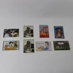 Lot of 8 Vintage Non-Topographical Pets Dogs Cats Postcards