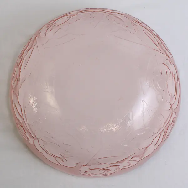 Arcoroc Rosa Pink (Rosaline) Pattern Clear Glass Round Serving Bowl 9.25"