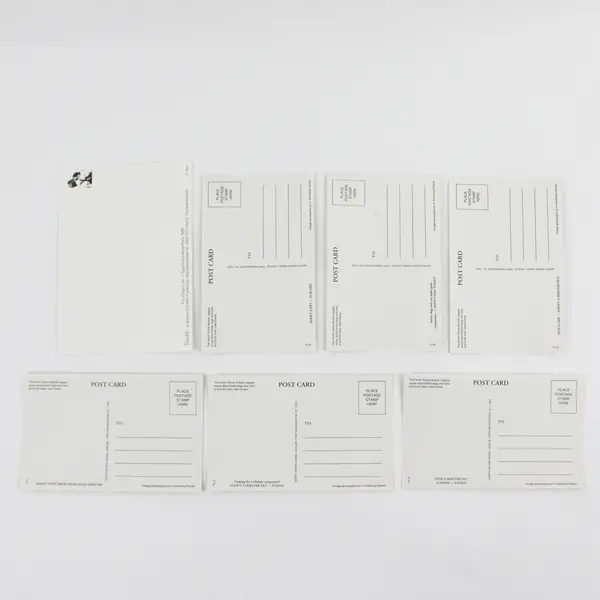 Lot of 7 Black & White VTG Photography Children with Animals Postcards UNPOSTED