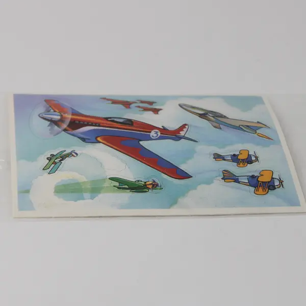 VTG 1984 Hallmark Send A Sticker Postcard Flying High Airplane-Themed