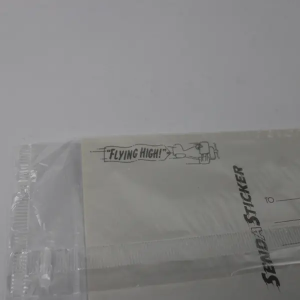 VTG 1984 Hallmark Send A Sticker Postcard Flying High Airplane-Themed