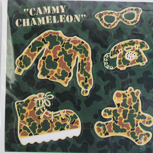VTG 1984 Hallmark Send A Sticker Postcard Cammy Chameleon