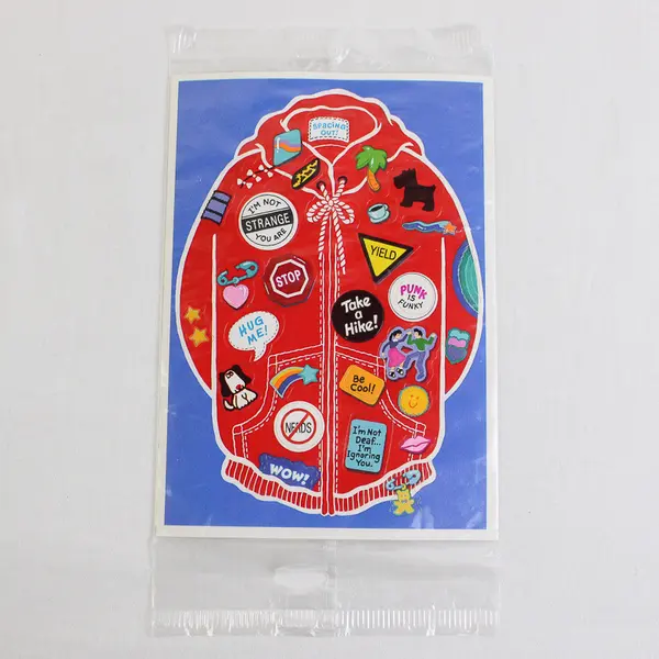 VTG 1984 Hallmark Send A Sticker Postcard No Sweat