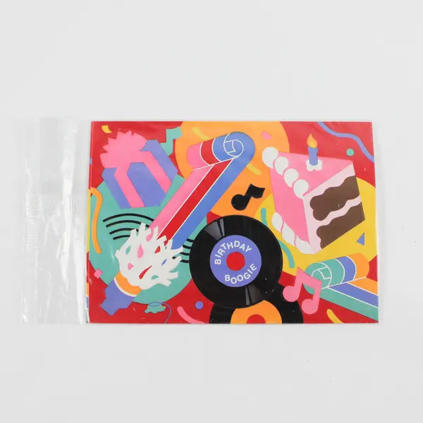 VTG 1984 Hallmark Send A Sticker Postcard Birthday Boogie