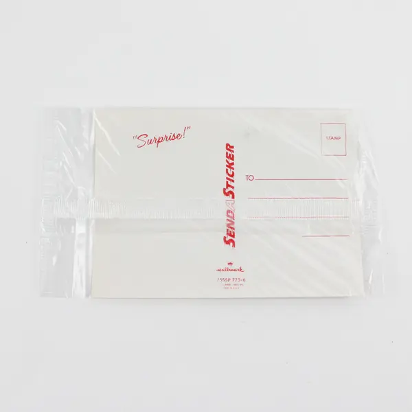 Vintage Hallmark Send A Sticker Postcard Cracker Jack Surprise